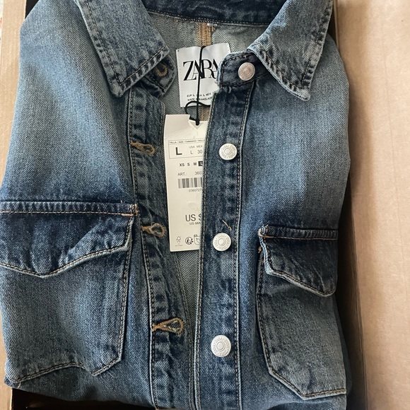 Zara DENIM DRESS - so cool! BRAND NEW IN BOX WITH TAGS - Picture 3 of 4